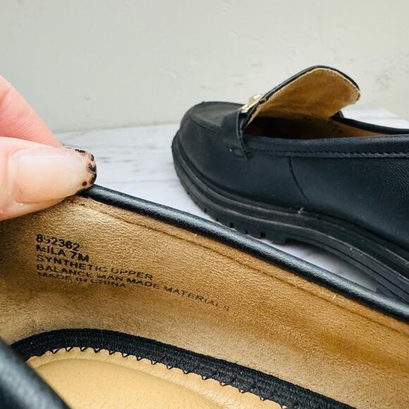 Rachel Zoe Mila Black Leather Loafers Women’s Size 7 - Picture 11 of 12